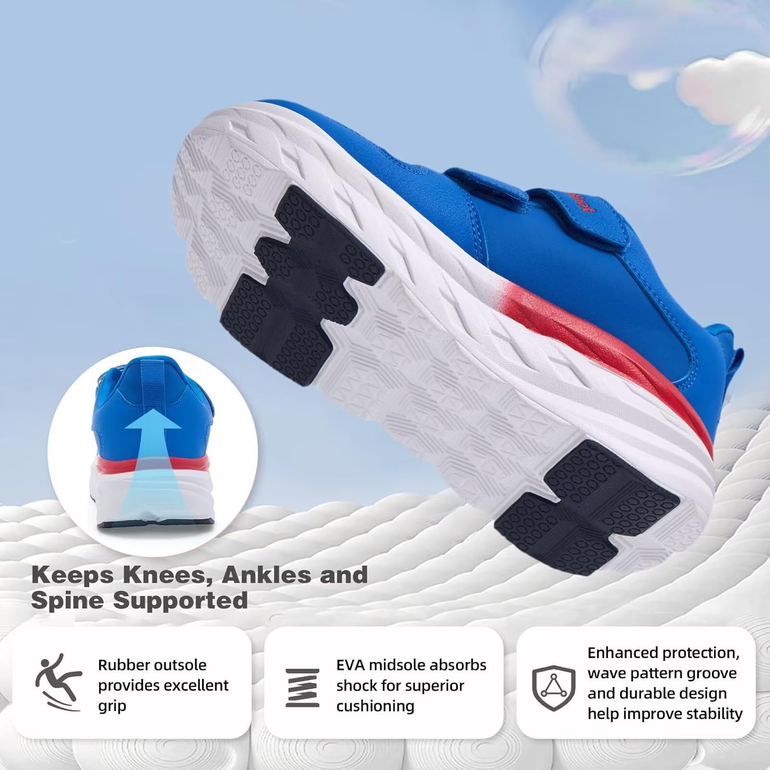 Boys Kids Orthopedic Tennis Shoes: Wide Toe Box Comfortable Casual Arch Support Plantar Fasciitis Running Sneakers, Corrective Orthotic Athletic School Sport Walking Shoes for Foot and Pain Relief - Image 8