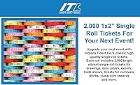 Vista 2 de INDIANA TICKET CO. Rollo de 2000 boletos de rifa con diseño de estrella (rojo) - Boletos para recaudaciones de fondos, carnavales, premios