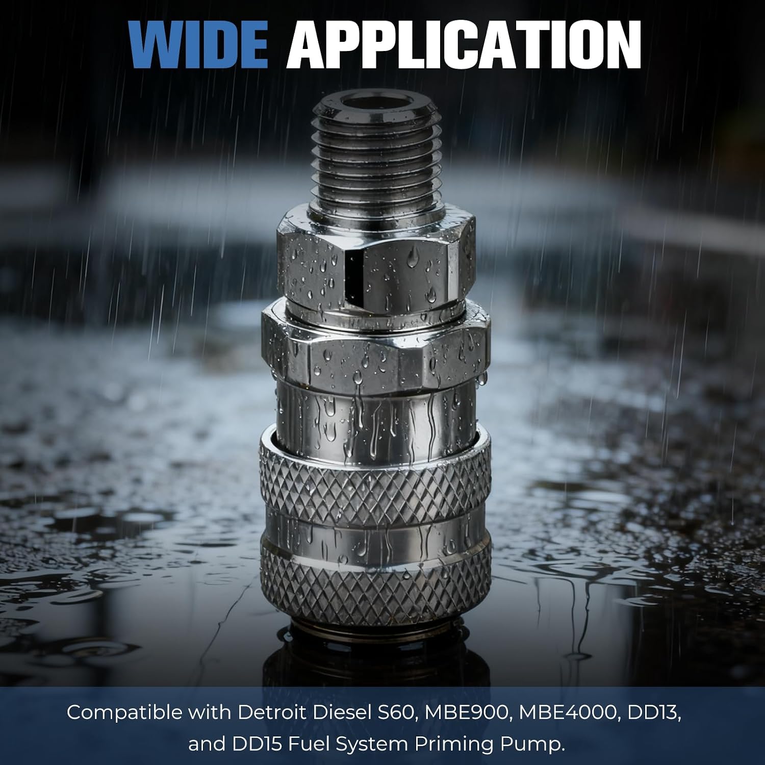 Fuel System Coupler Fitting Replacement for 5869-1 J-47912-QC Connection to 'Compu-Check' Quick Connect Fitting Compatible with Detroit Diesel S60 Cummins Caterpillar MBE900 MBE4000 Engines
