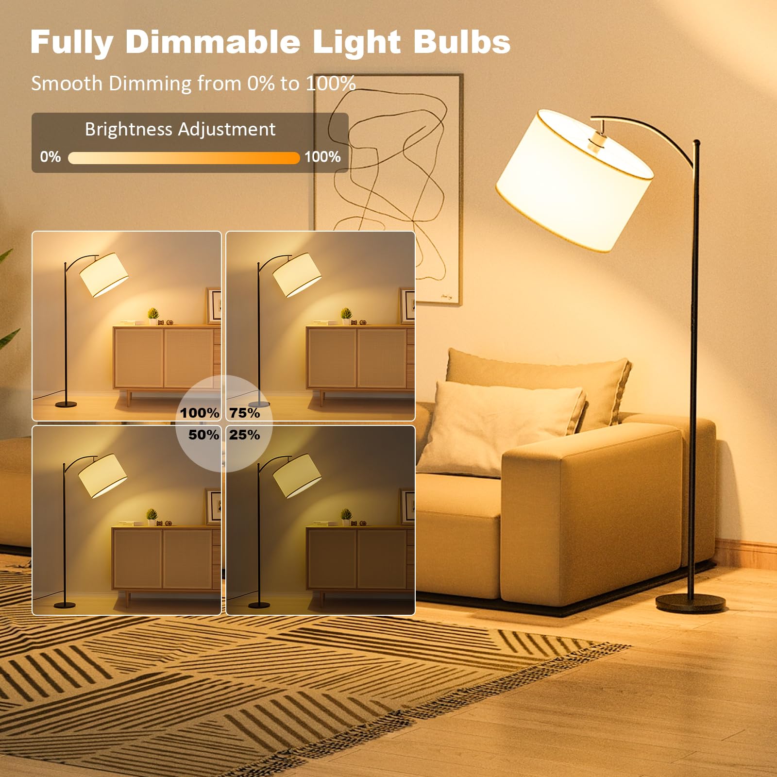 Bombilla LED E26, 4 W, equivalente, E26, 40 W, vintage, luz blanca cálida, 2200 K, ámbar E26, bombilla Edison regulable, ST21/ST64, AC120 V, 300 lm, CR90+, cristal transparente, paquete de 4