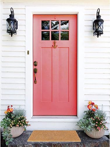 Miniatura 2 de Ecomills Tapete de fibra de coco para puerta, 17 x 30 x 0.5 pulgadas, resistente, interior y exterior, tamaño grande, respaldo antideslizante,