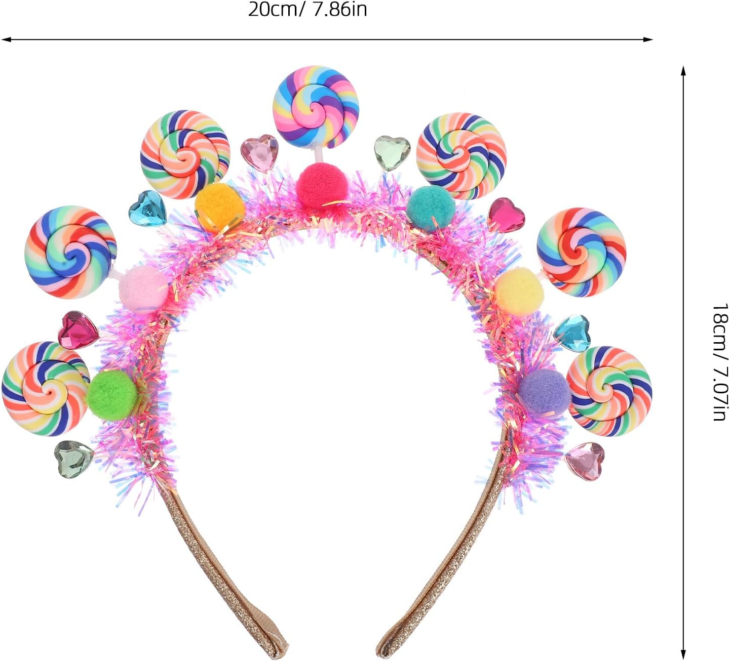 Garneck Cute Girl Headband Lollipop Cartoon Hairband Candy Hair Accessories Girls Birthday Headband Party Hairband for Holiday Costume And Prom