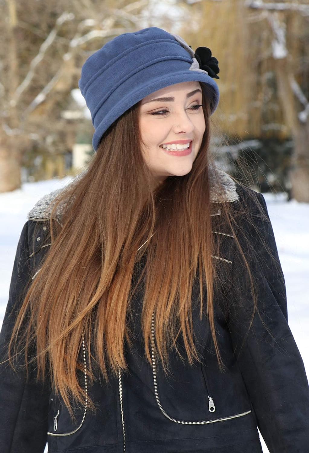 Hats Scarves & More Womens Hat Chemo Headwear Cancer Cap Winter Head Coverings Fleece Olivia - Image 5