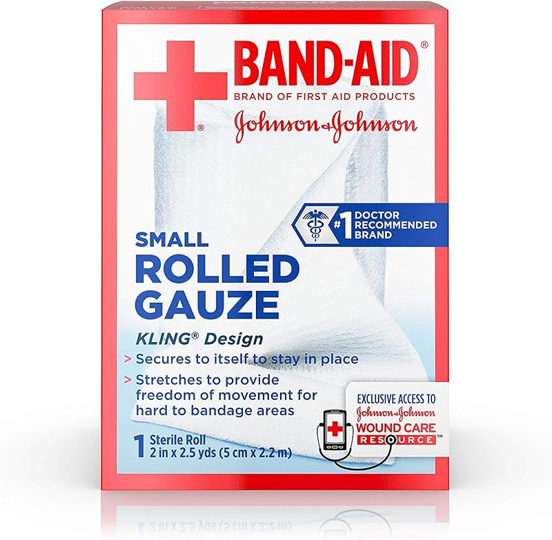 BAND-AID® Brand Flexible Rolled Gauze 2IN x 2.5YDS, PACK OF 3