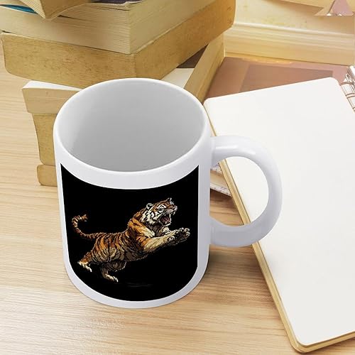 Miniatura 8 de Tazas de café de tigre feroz a rayas asiáticas vintage regalos para el día de la madre para madres de hija hijo abstracto vida silvestre Asia