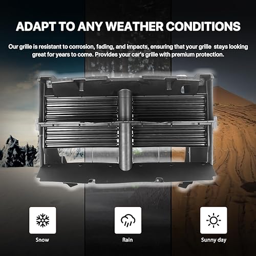 Miniatura 6 de KARPAL Conjunto de persiana de rejilla de radiador sin actuador compatible con Dodge Ram1500 2013 2014 2015 2016 2017 2018 2019 2020 2021 Dodge Ram