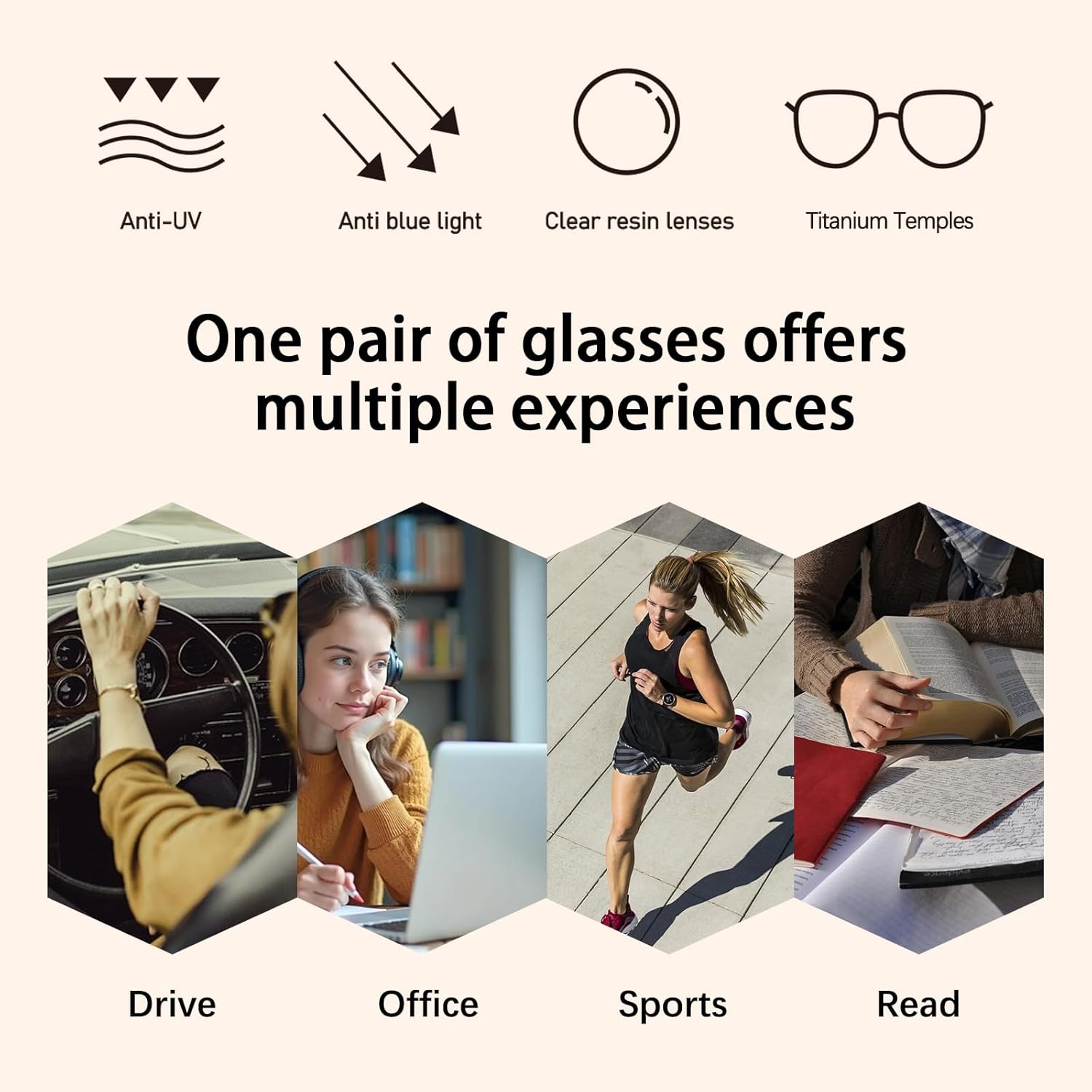 Mens Bifocal Reading Glasses Photochromic Frameless Titanium Frame Blue Light Bifocal Glasses for Women