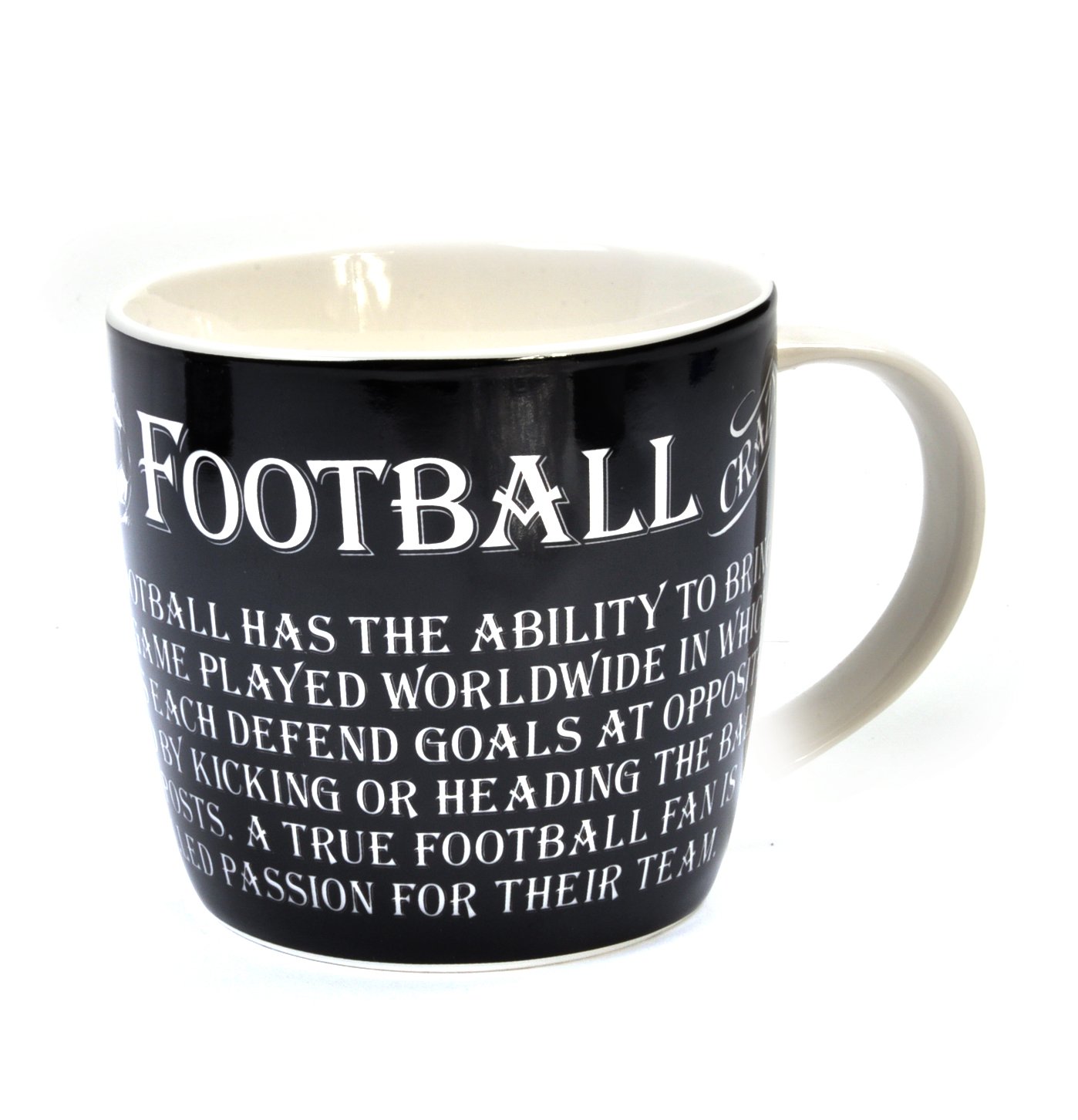 Arora Mejor Regalo para Hombre 8812 Taza de fútbol en Lata, Cerámica, Blanco