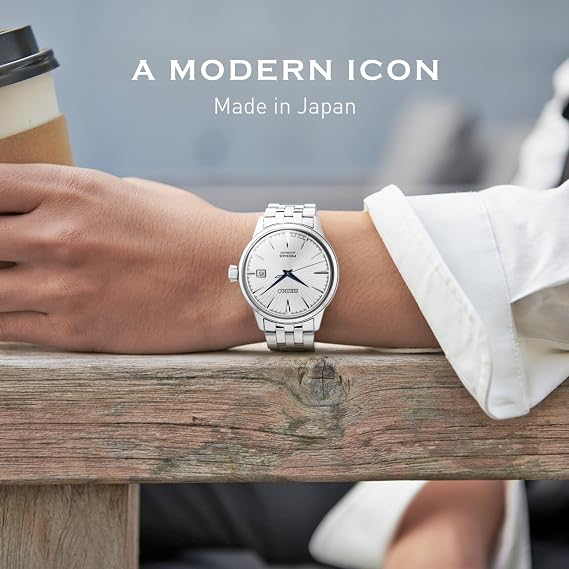 Amazon | セイコーMen 's Presage自動カクテル時間ホワイトダイヤル