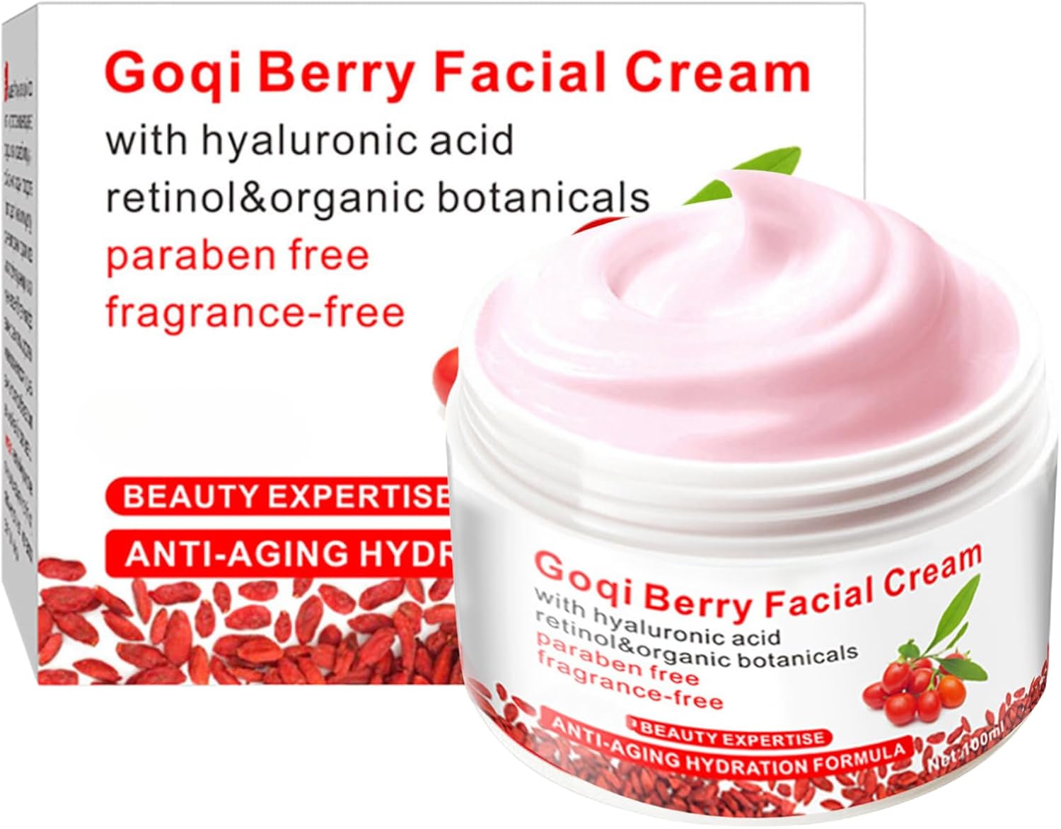 Goji Berry Facial Cream – Berry Anti Wrinkle Face Cream – Face Cream for Women – Revitalizing Face Moisturizer for Aging – Firming,Repairing,Dark Spot Removal Skin Tightening Crean 100ml