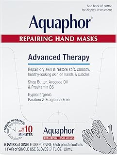 Aquaphor Repairing Hand Masks, Moisturizing Gloves for Dry Hands, Moistu...