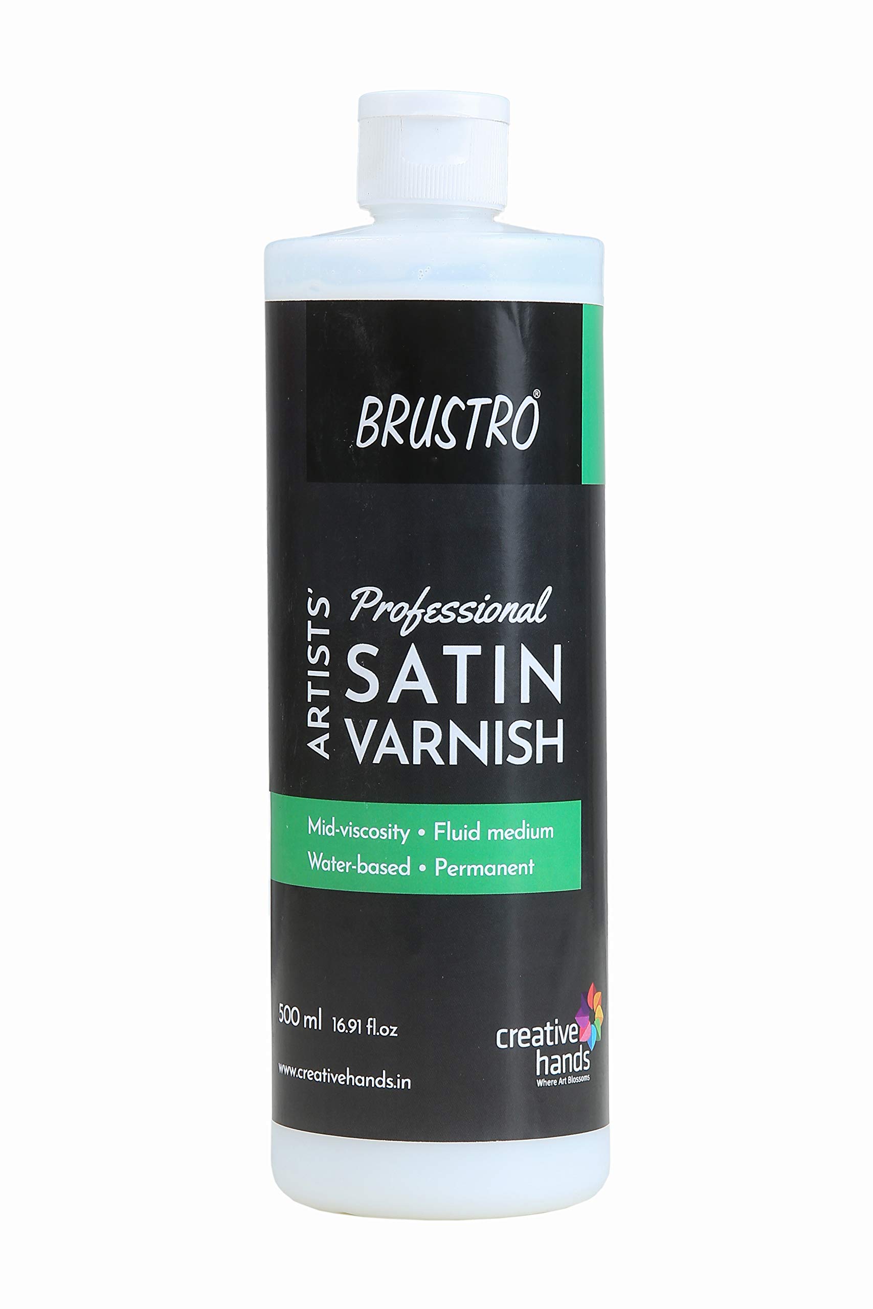 Artist's Professional Liquid Varnish|500ml|Satin Finish| Apply with Brush |Perfect Coating on Acrylic Painting,Non-Yellowing,Transparent,Canvas,Paper, Artwork Protection.