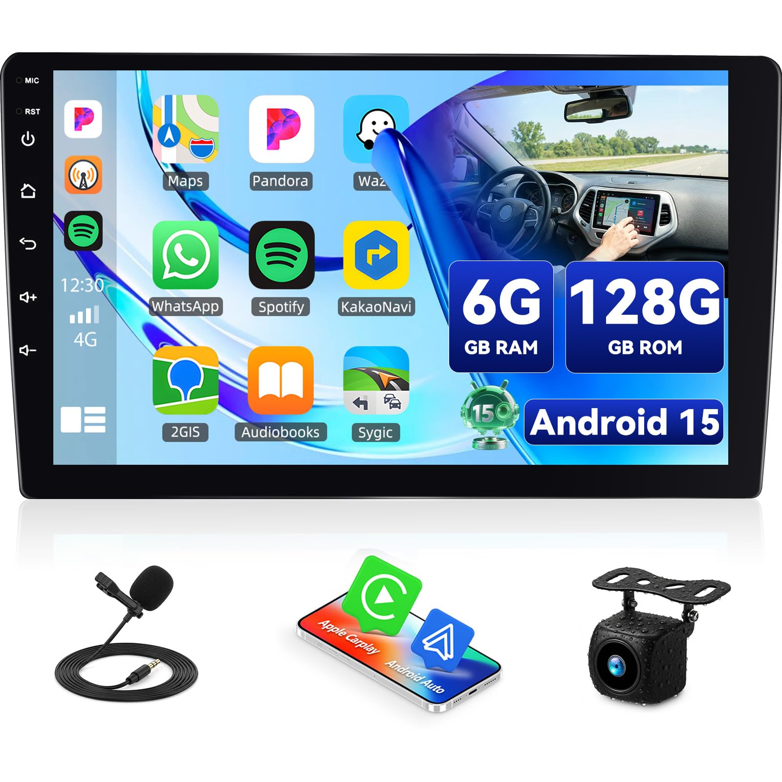 Android カーナビ 10インチ 6GB RAM 128GB Amazon.com: 【8-Core 6G+128G】 10.1 Inch HD Car Radio Carplay