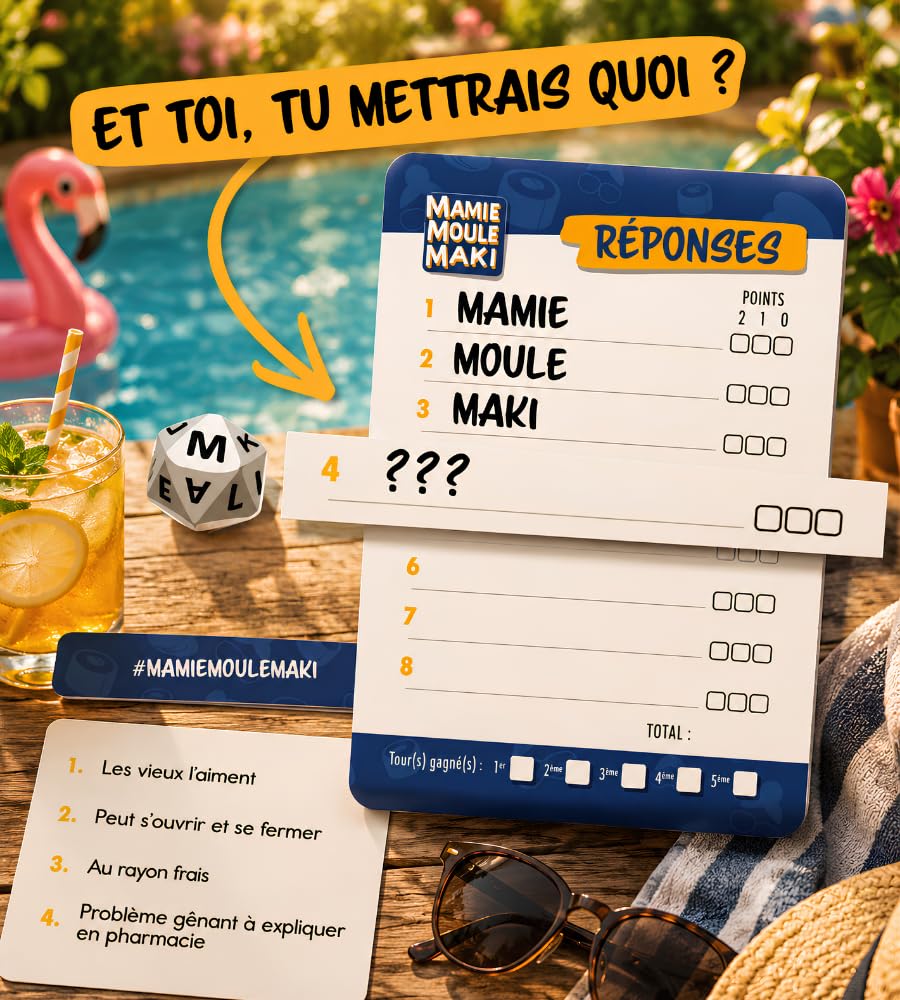 Abuela Molde Maki - El Juego de Mesa Donde te arriesgas a irte Demasiado lejos! Pequeña Bandeja revisada Ideal para Fiestas, cumpleaños, Vacaciones | ¡Locas Risas garantizadas! De 2 a 8 Jugadores