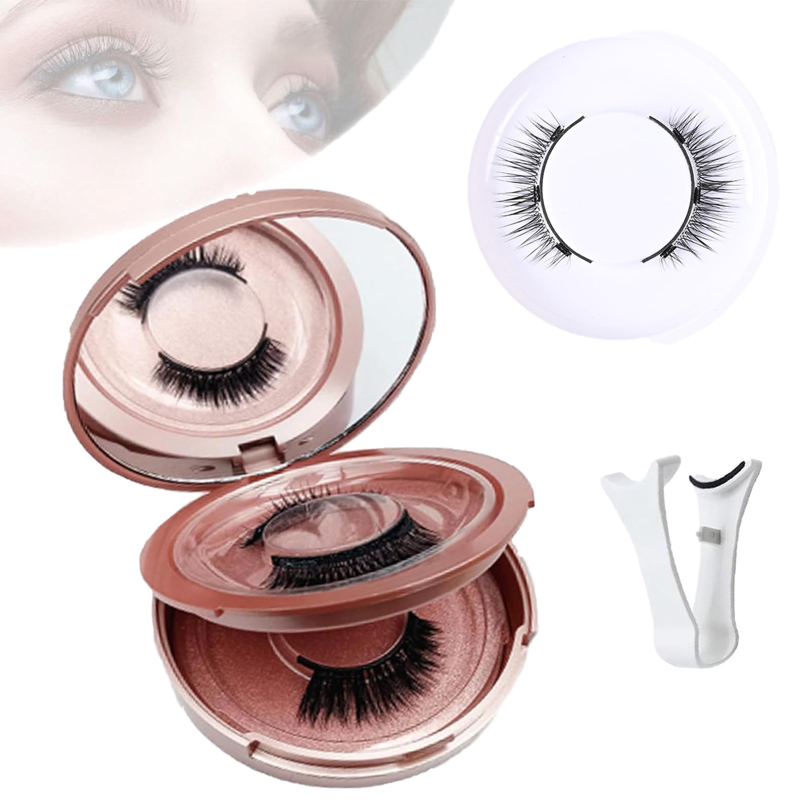 Ez Bella Magnetic Lashes - Aerliss Magnetic Lashes,Ez Bella Lashes, Aerliss Ezbella Magnetic Lashes With Applicator,Magnetic Lashes No Glue Or Liner Needed,Reusable Magnetic Eyelashes (1, Simple)