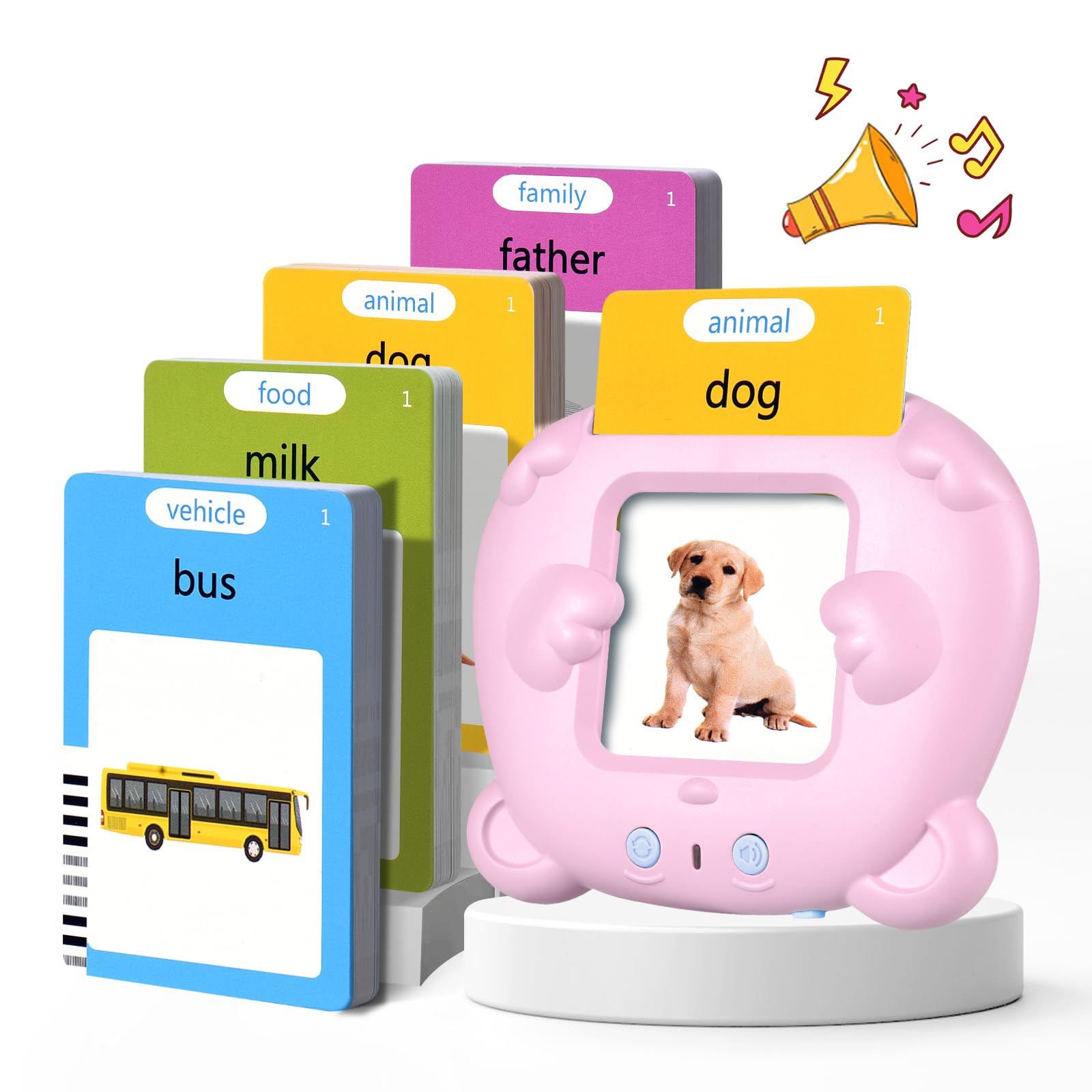 Talking Flash Cards Toddler Toys For 2-6 Year Old Girls & Boys - Educational Gifts, Speech Therapy, Preschool Learning Resources, Montessori Interactive Toys - 224 Words For Kids Age 2+