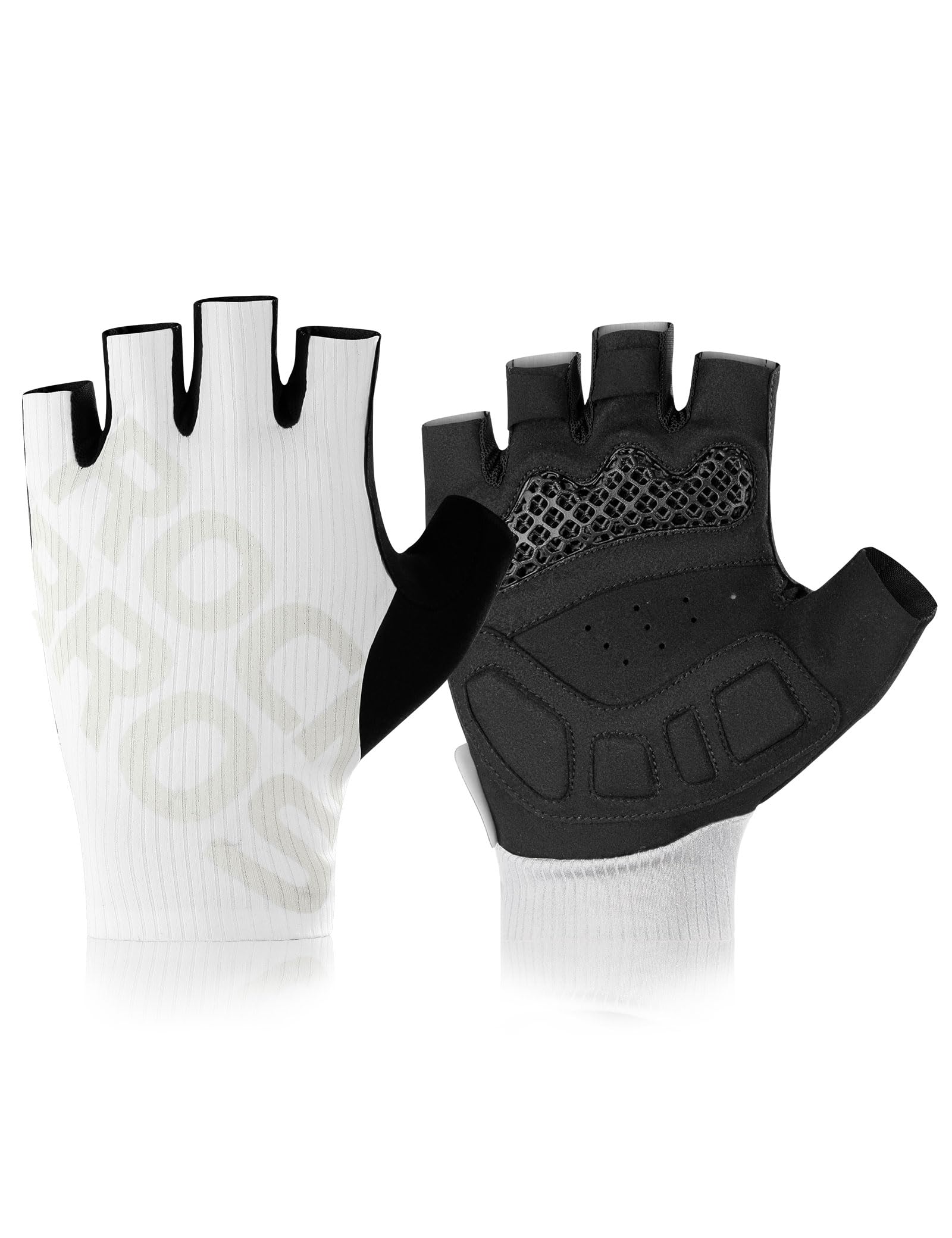ROCKBROS Halbfinger-Fahrradhandschuhe Sommer für Damen und Herren, Elastisch & Atmungsaktiv, Anti-Rutsch- und Dämpfungspolster, ideal für Radsport, Laufen, Training, Fitness, MTB