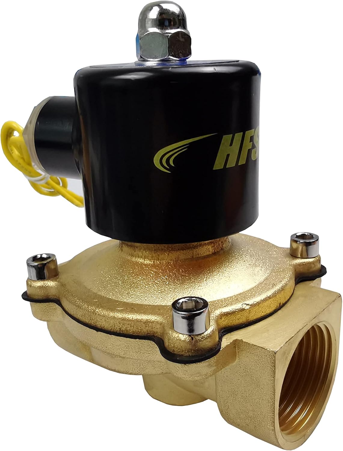 HFS(R) Electric Solenoid Valve Copper Normally Closed for Water Air Gas (110V AC 1IN NPT)
