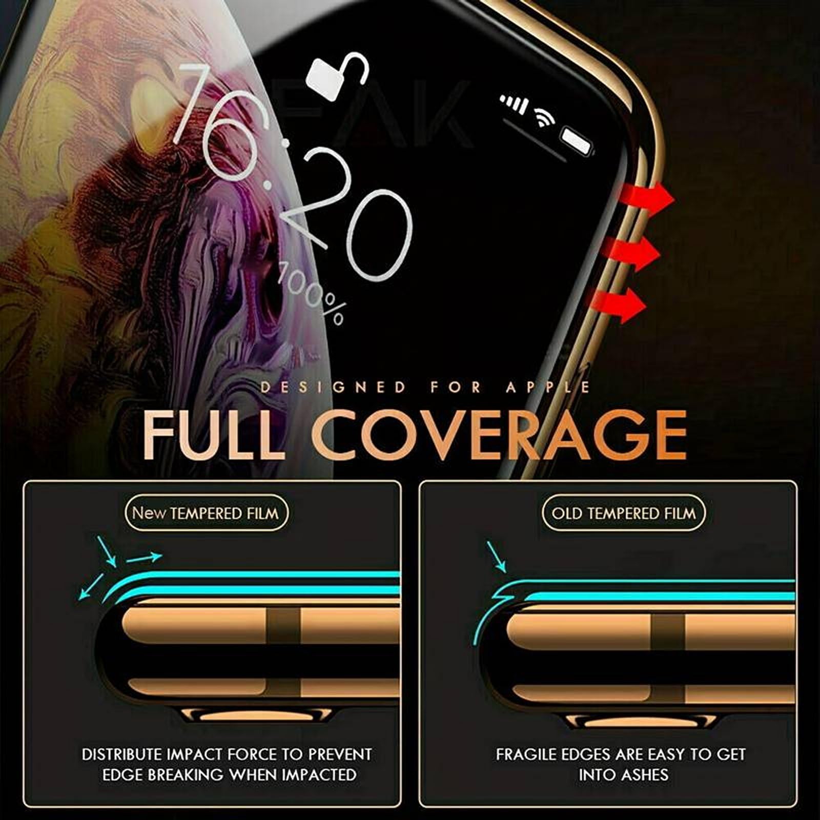 Pellicola protettiva in vetro temperato per iPhone 11 / iPhone XR (6,1 pollici) 11D 9H Durezza Edge Edge Full Cover per iPhone 11 / iPhone XR