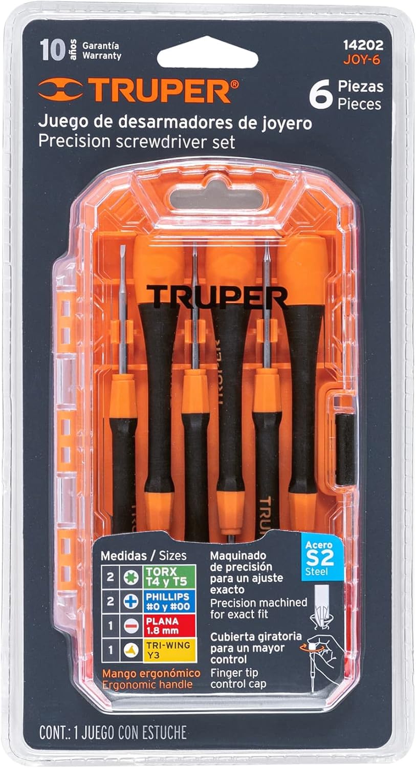 TRUPER JOY-6 6-Pc Precision Screwdriver Set