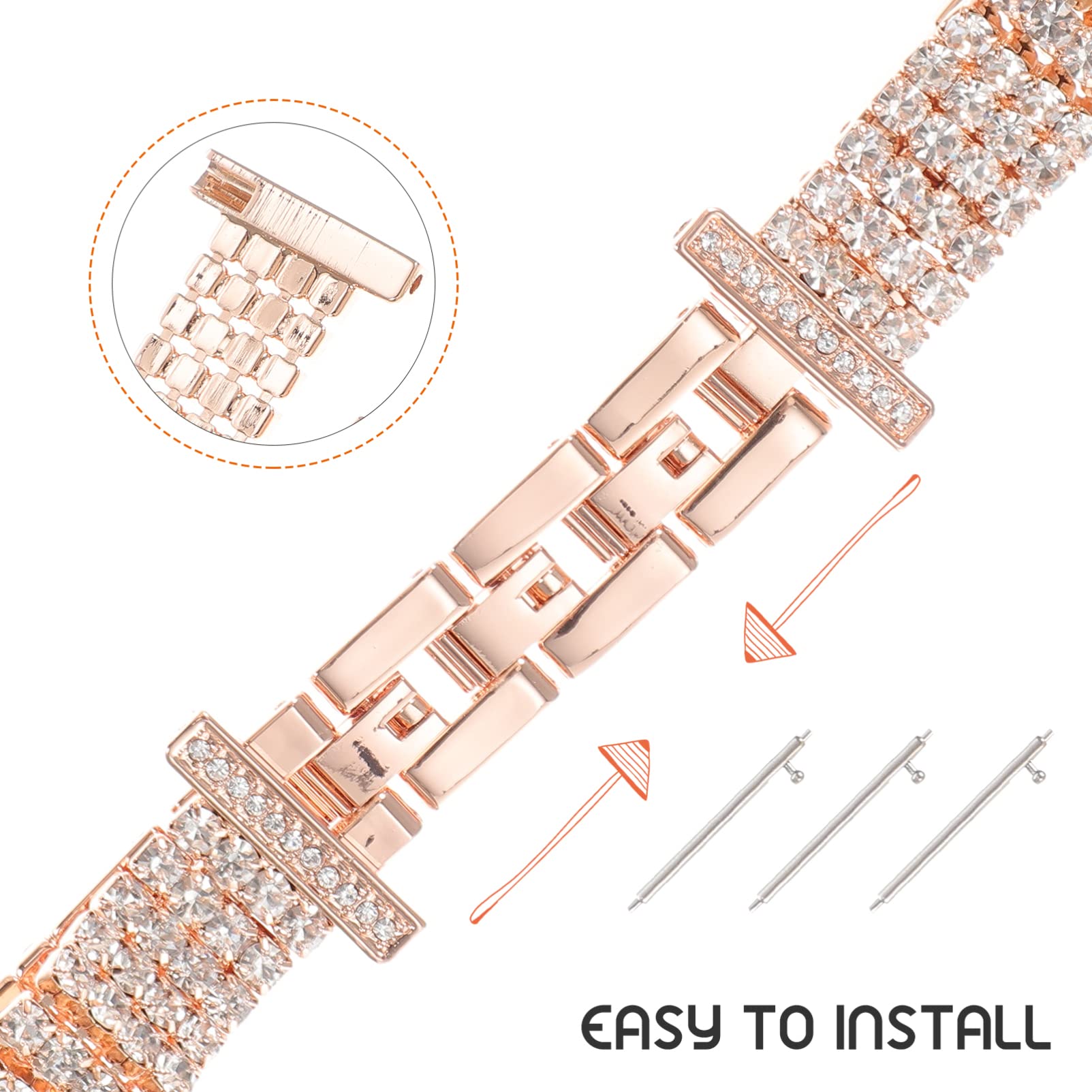 Hemobllo 5 Pièces Bracelet Dame Pièces Bracelet De Montre En Acier Inoxydable Dames Montres Galaxy Montre Active 2 Bandes Montres Pour Femmes Galaxy Montre 4 44Mm Professionnel Montre