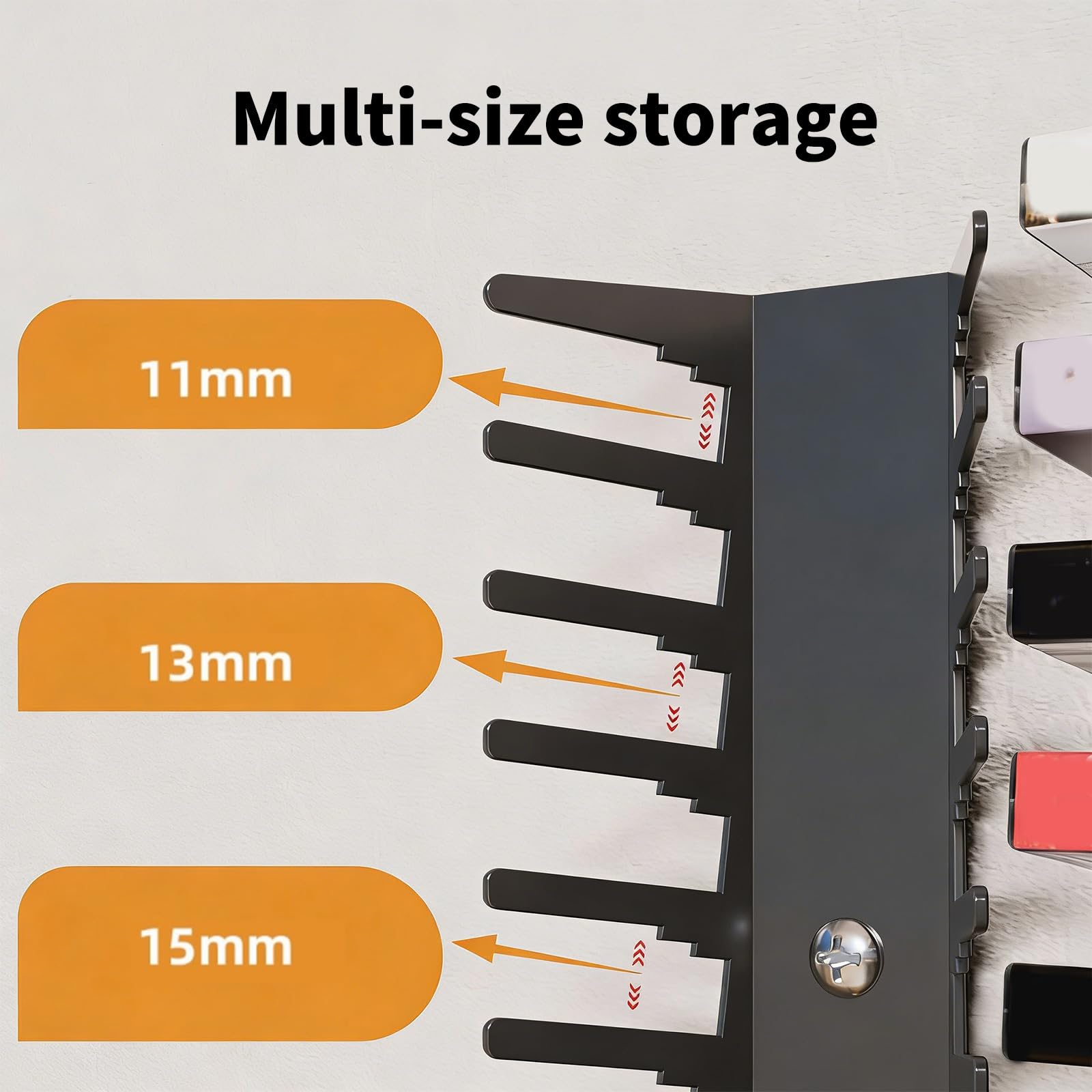 4 soportes multimedia montados en la pared para discos de juegos y accesorios de almacenamiento multimedia