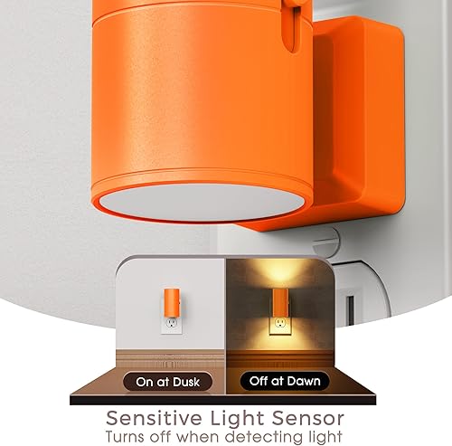 Miniatura 43 de Briignite - Luces nocturnas led enchufables, 3CCT, sensor de anochecer a amanecer, de 3000 K, regulable para pasillo, dormitorio, escalera, paquete