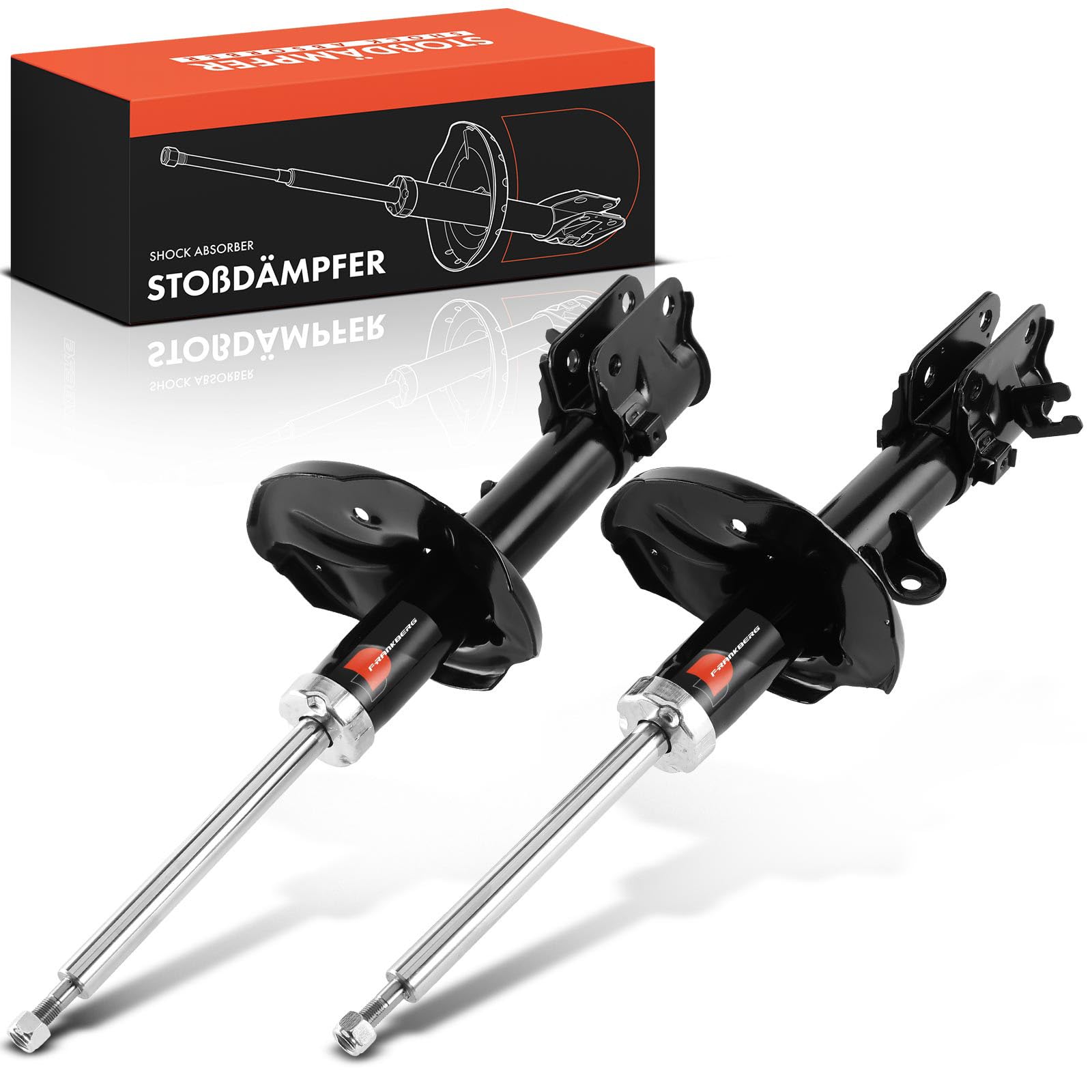 Frankberg 2x Ammortizzatori per sospensioni Ammortizzatori per telaio Posteriore sinistro destro 594mm Pressione del gas Compatibile con Tucson JM Sportage JE KM Replace# 334505,553612E501