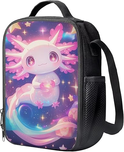 Miniatura 2 de Lonchera térmica con diseño de gato de mezclilla para niñas, linda bolsa de almuerzo con diseño de animales 3D para niños y niñas, bolsa térmica