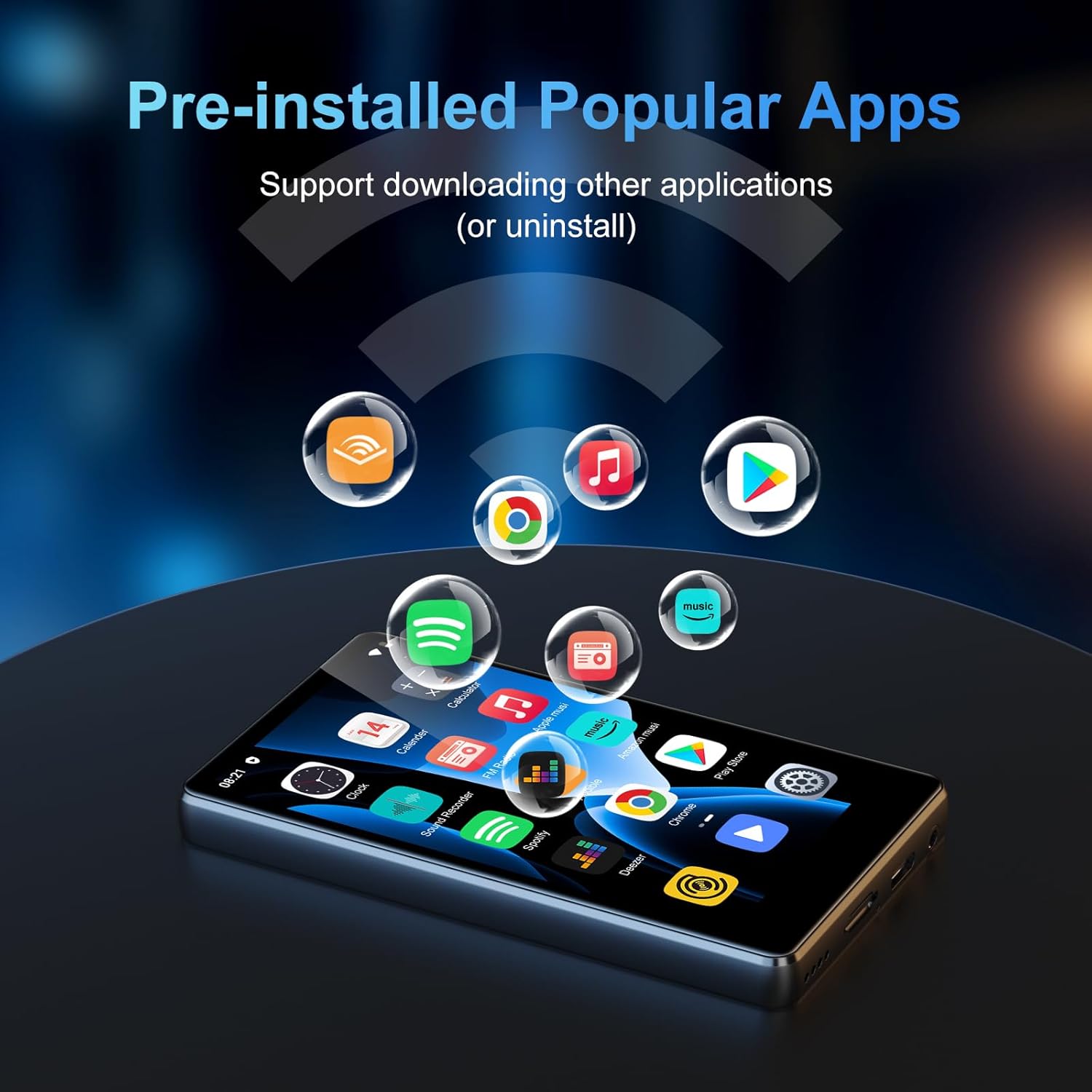 SWOFY M503Pro MP3 Player showing bottom ports