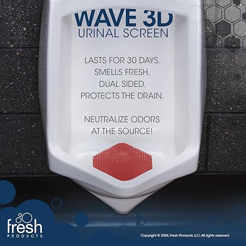 Miniatura 44 de Fresh Products Wave 3D, prácticamente elimina las salpicaduras de orina, uso de 30 días, fácil instalación, bacterias beneficiosas, fragancia