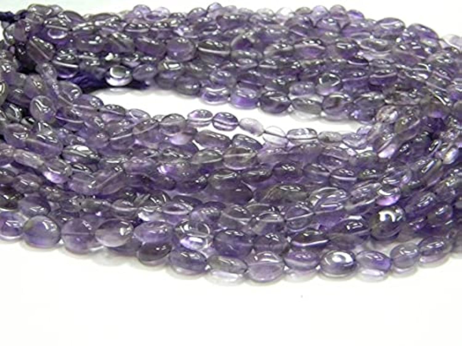 Perles améthyste ovale naturelle LKBEADS rang de 13 pouces pour création de bijoux
