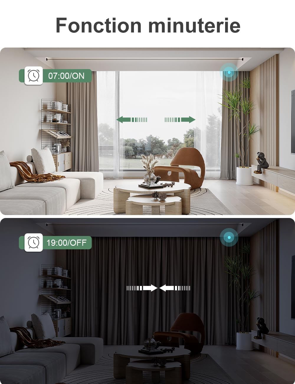 Maxcio Mini Interrupteur Volet Roulant Connecté, Module Relais De Commande De Volet Roulant Wifi Avec Fonction Pourcentage, Minuterie, Commande Vocale, Compatible Avec Alexa, Google Home, 4 Packs