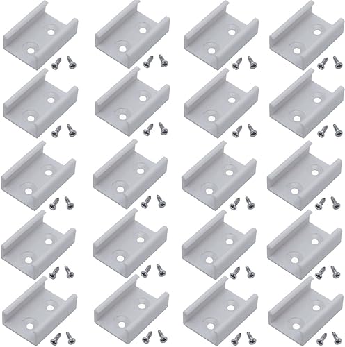 Litever Conectores de 180 grados, solo canales de aluminio delgados (ASIN B01IY1KZZG), soportes de extensión sin costuras, tornillos incluidos,