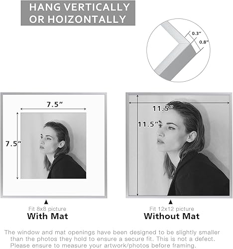 Vista 168 de Golden State Art - Portarretratos de aluminio de 18 x 24 pulgadas - con paspartú para fotos de 16 x 20 pulgadas o sin paspartú para póster de 18 x