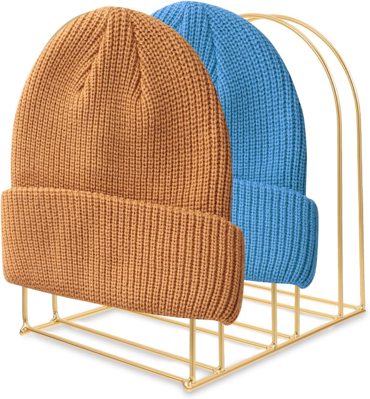 MAGICLULU 2pcs Vintage Iron Hat Rack Hat Display Stand with Delicate Workmanship Multipurpose Golden Desktop Holder for Home Tabletop and Shop