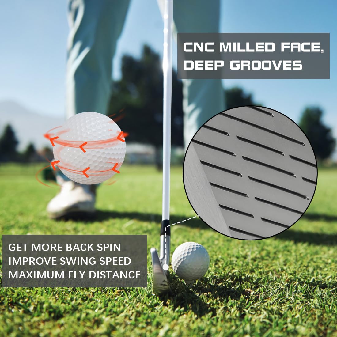 MAZEL Mens Golf Iron Club Singolo 1,2,3,4,7 Ferro CNC Fresato Albero in Acciaio Golf