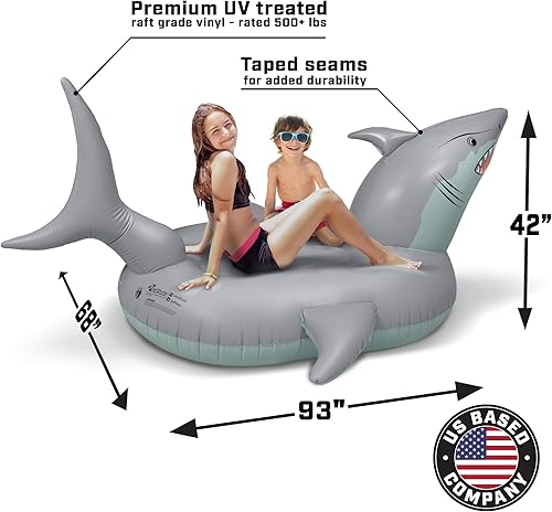 Miniatura 3 de GoFloats 'Great White Bite' Shark Pool Float Party Tube - Inflatable Rafts, Adults & Kids