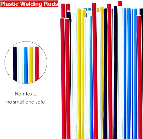 Miniatura 5 de Terrilee 40 varillas de soldadura de plástico HDPE de 9.8 pulgadas (9.8 in), tiras de varillas de soldadura de plástico plano común para parachoques