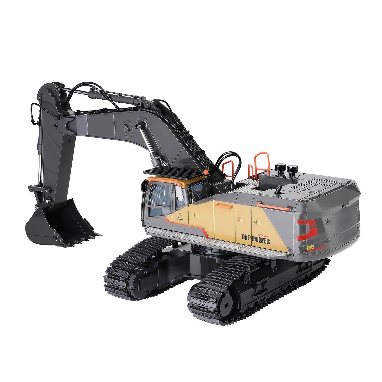 VEVOR Pelleteuse Télécommandée 22 Canaux Excavatrice RC Enfants Échelle 1:14 Pelle Métallique, Lumière et Son, Batterie Rechargeable, Jouet Véhicule de Construction, pour Enfant, Cadeau d'Anniversaire
