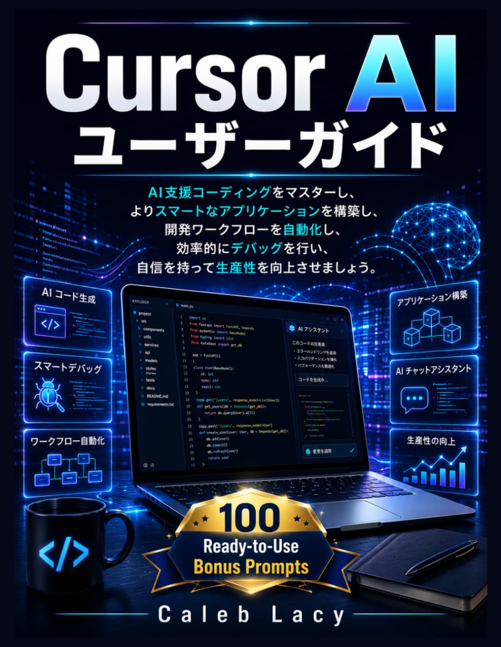 Cursor AIユーザーガイド: AI支援コーディングをマスターし、よりスマートなアプリケーションを構築し、開発ワークフローを自動化し、効率的にデバッグを行い、自信を持って生産性を向上させましょう。