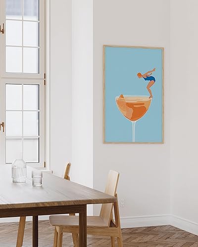 Vista 32 de HAUS AND HUES Evil Eye Decor - Navy Blue Wall Art, Evil Eye Wall Decor, Mykonos Artwork, Evil Eyes Print, Big Eyes Painting Print, Evil Eye Poster