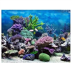 Joyzan Aquarium Background, Fish Tank Decorations 3D Pictures Poster Sticker PVC Adhesive Decals Coral Underwater Decorative Wallpaper Landscape Fish Tank Wall Sticker Poster Fish Tank