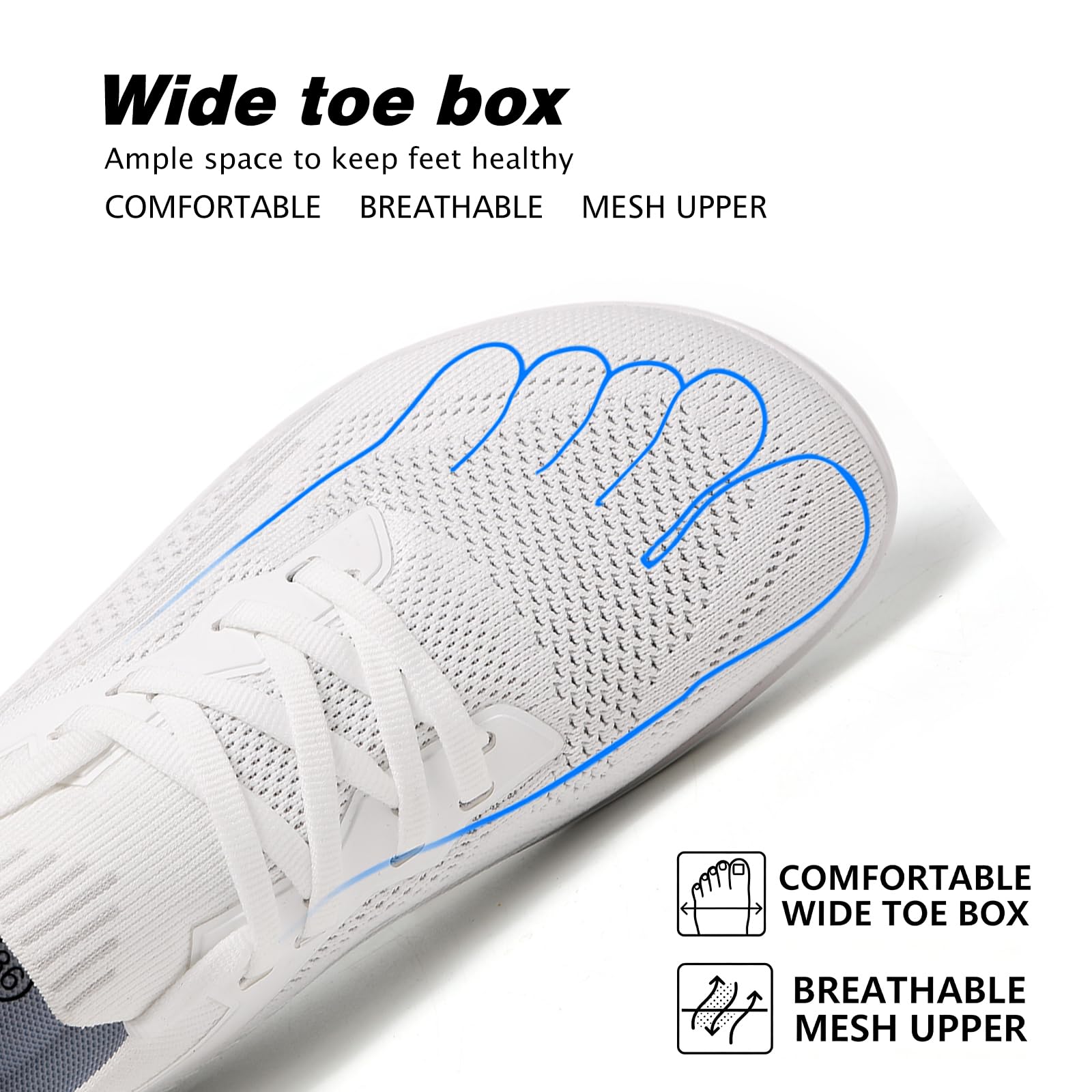 AONETIGER Barfußschuhe Damen Herren Breite Zehenbox Zero Drop