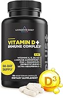 Vista 1 de Livingood Daily Vitamina D, 60 cápsulas - Vitamina D3 (4000 UI) más vitamina K2 (200 mcg) - Potente vitamina D3 K2 con vitamina A, vitamina E, zinc