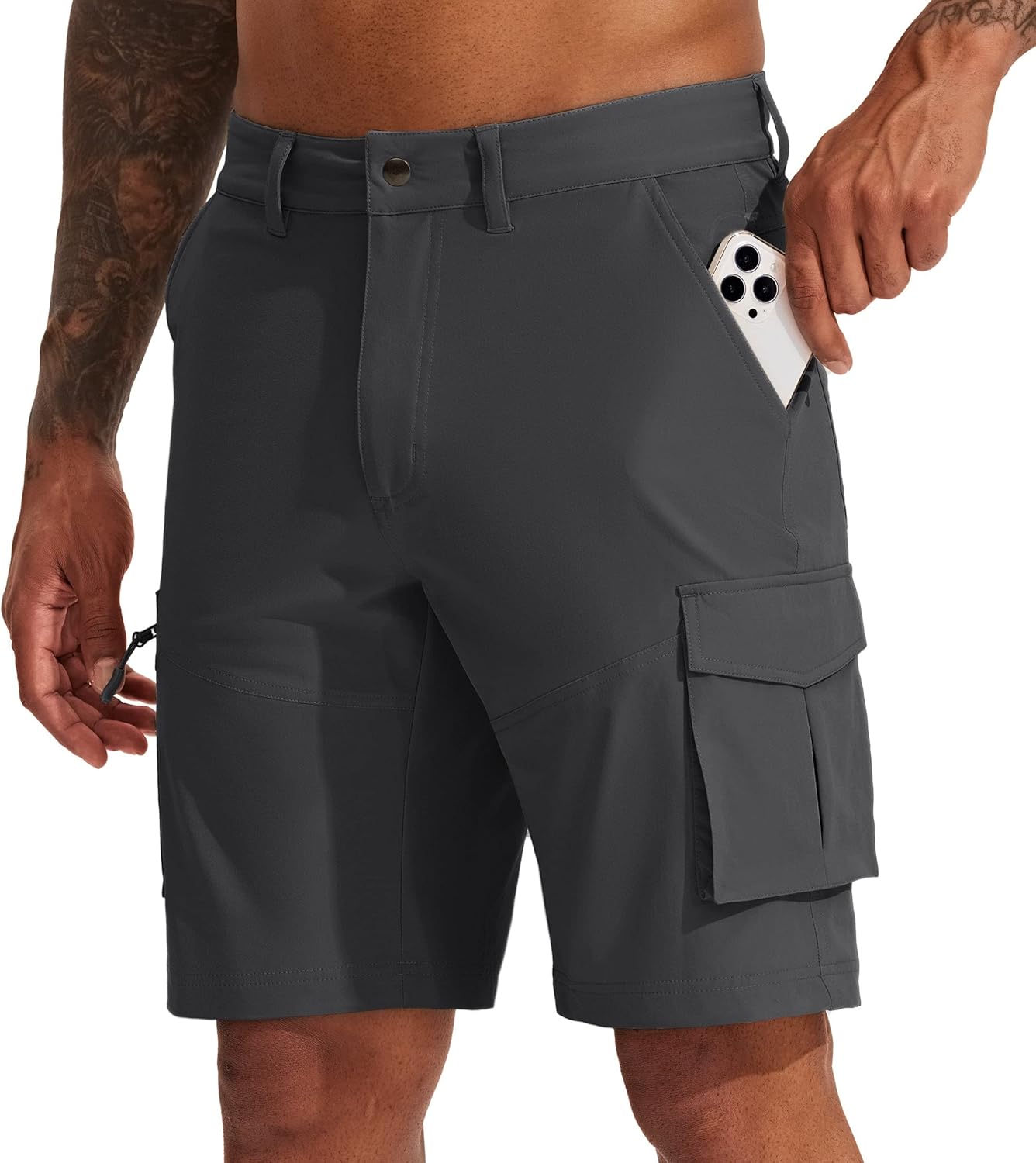 Willit Men's Hiking Cargo Shorts Golf Athletic Shorts Quick Dry Stretch Casual Summer Shorts with Pockets 9"