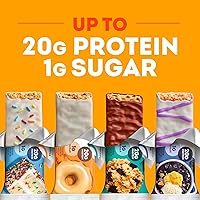 Vista 7 de One Protein Bars, taza de mantequilla de maní, barras de proteína sin gluten con 0.71 oz de proteína y solo 0.04 oz de azúcar, aperitivos sin culpa