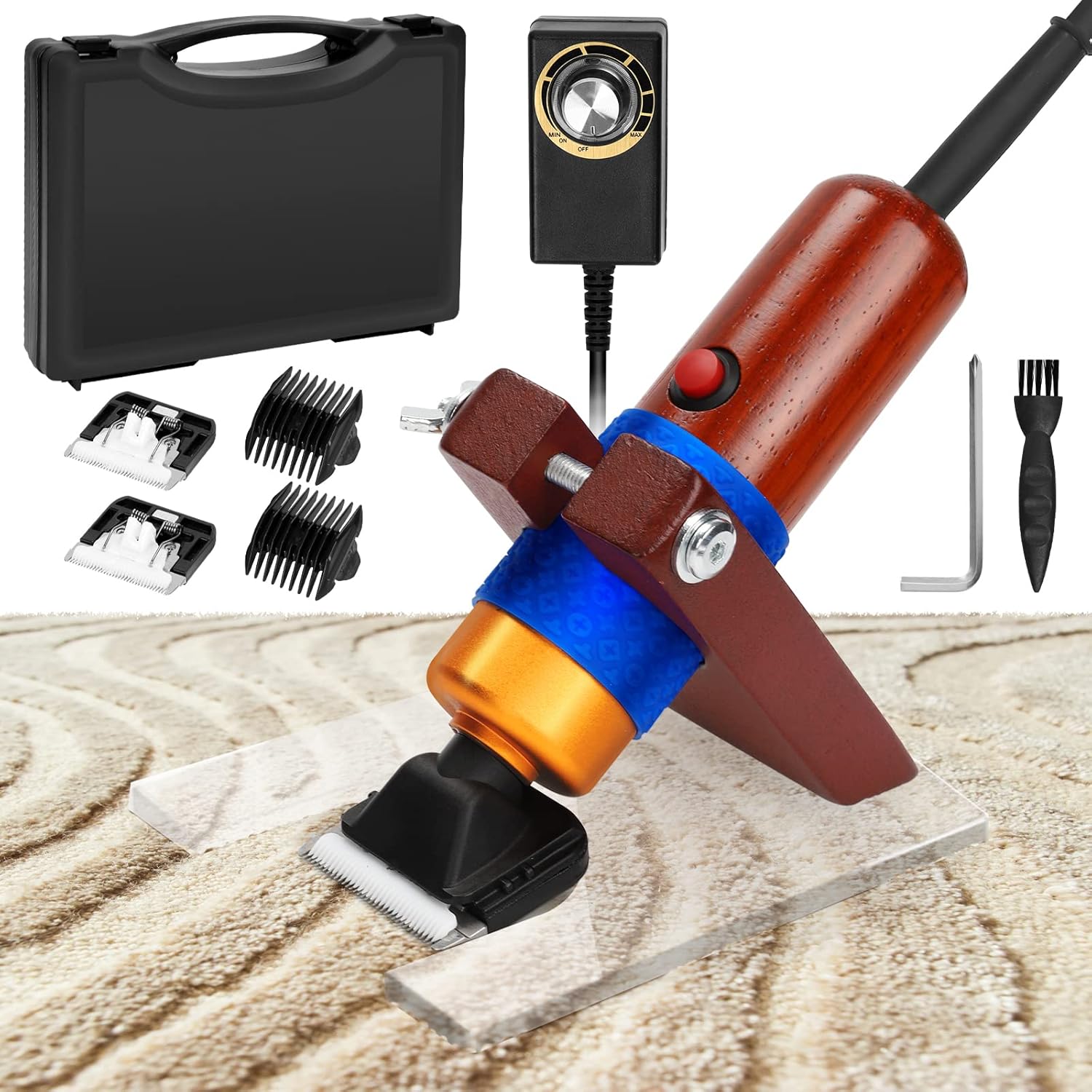 Carpet Trimmer with Shearing Guide, Rug Tufting Carver