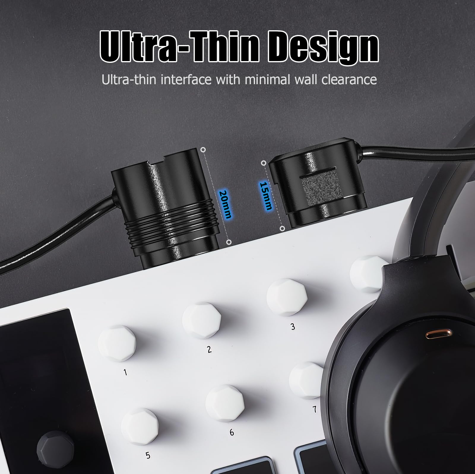 Ancable Angled Ultra-Thin MIDI Cable 5Pcs - Image 2