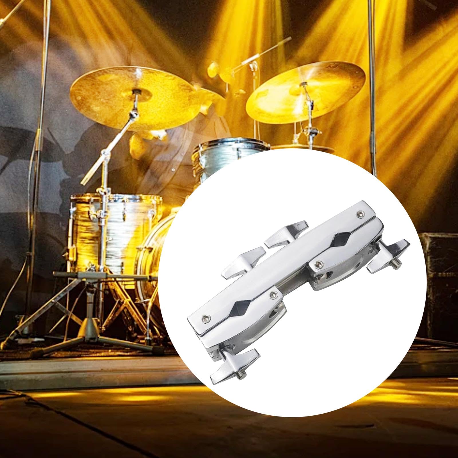 rockible Beckenständer, Multi Clamp Trommel Clip Klemme, Montageklemme, Metall Beckenbefestigungsklemme, Beckenhalter für Trommel Beckenständer,